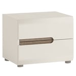 Furniture To Go | Chelsea, Wood, White, Bedroom 2 Drawer Bedside