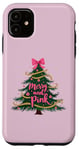 iPhone 11 Pink Christmas Merry and Pink Holiday Cute Girl Party Case