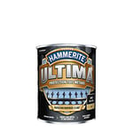 Hammerite Ultima - Peinture Acrylique Tous Métaux - 3 en 1 : Antirouille, Direct sur Rouille et Sans Sous-couche - Mat Noir 0,75 L