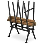 Relaxdays - Chevalet de sciage, charge maximale 200 kg, acier robuste, hlp: 112 x 77,5 x 50 cm, pour couper le bois, noir