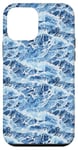 iPhone 12 mini Vibrant Blue Sea Ocean Wave White And Blue Case