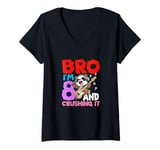 Womens Bro I'm 8 And Crushing It V-Neck T-Shirt