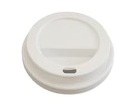 Drikkelåg Plast Ø90xh20mm Til Kaffebæger Hvid Catersource,10 Ps X 100 Stk/Krt