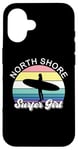 Coque pour iPhone 16 Surfer Girl North Shore Hawaii Hawaii Surf Beach