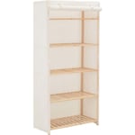 Armoire de rangement Garde-robe Armoire de chambre Blanc 79 x 40 x 170 cm Tissu 62748