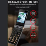 G10 C Flip Phone Dual Screen Big Button Large Volume Gold With Protective GFL