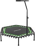 Profun Mini-Trampoline Fitness Intérieur/Extérieur- Guidon Réglable & Système de Corde Élastique pour Enfants/Adultes (Charge Maximale: 220 lbs) (Vert)