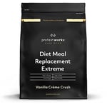 Protein Works - Diet Meal Replacement Extreme Shake, 200 Calorie Meal, High Protein Meal, Supports Weightloss, 16 Servings, Vanilla Crème Crush, 1kg