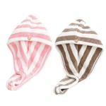 2-pack mikrofiberhårhandduk wrap turban, snabb torkning av håret