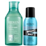 Redken Amino Mint for Oily Scalps and Finishing Hair Spray Wax for Body and Dimension Bundle