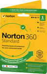 Norton 360 Standard 2023, Antivirus software for 1 Device and 1-year with Secure