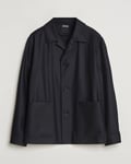 Zegna Flannel Chore Jacket Black