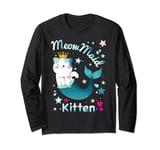 Funny Meowmaid Kitten Cat Lovers Mermaid Lovers Mermaid Cat Long Sleeve T-Shirt