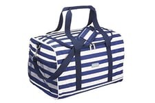 KitchenCraft “We Love Summer” Extra Nautical-Striped Family Cool Bag, 30 L (6.5 gal) – Navy Blue/White, Fabric, 30 Litre (X-Large)