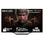 Hisense 75 Inch 144Hz Mini-LED Smart TV 75U7NQTUK - Quantum Dot Colour, Dolby Vision IQ & Atmos, iMax Enhanced, Built-in Subwoofer and Vidaa OS with Freely, Youtube, Netflix and Disney+ (2024 Model)