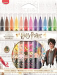 Maped - Feutres Jungle décorés Harry Potter - 12 Feutres de Coloriage Lavable...