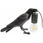 Lampe design oiseau "Corb" en résine - Bird series - Noir Seletti