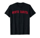 North Dakota Varsity Style Roughrider State Throwback Red T-Shirt