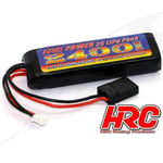 [FR] Batteria - LiPo 2S - 7.4V 2400mAh 50C No Case RC Car Micro - TRX Connettore