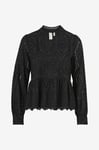 Y.A.S - Blus yasHoli LS Top S - Svart