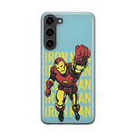 ERT GROUP mobile phone case for Samsung S23 original and officially Licensed Marvel pattern Iron Man 009 optimally adapted to the shape of the mobile phone, case made of TPU