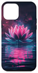 Coque pour iPhone 12 mini Fleur de lotus minimaliste contre fleur de lotus