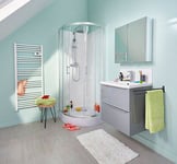 Portes de douche angle circulaire Cooke & Lewis Onega transparent 80 x 80 cm