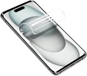 Protection D'écran Compatible Avec Iphone 15 Plus, 3d Tpu Film Hydrogel Flexible [Non Verre Trempé][Haute Sensibilité][Transparent Hd]