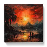 Apocalypse Now Palette Knife Painting Canvas Print for Living Room Bedroom Home Office Décor, Wall Art Picture Ready to Hang, 20x20 Inch (50x50 cm)