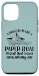 Coque pour iPhone 14 Papier origami motif bateau citations pliantes