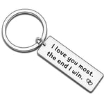 JMIMO I Love You Gifts for Him Her Boyfriend Girlfriend Anniversary Birthday Valentines Day Keyring Present