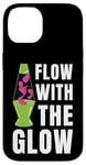 Coque pour iPhone 14 Flow With The Glow Lampe à lave collector années 70 hippie vintage