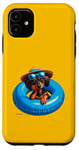 Coque pour iPhone 11 P.D.Moreno Flotteur gonflable pour piscine Motif teckel