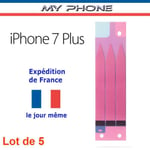 LOT de 5 : Autocollant Sticker Adhésif Colle Batterie IPHONE 7 PLUS Strips Double Face