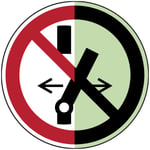 Brady Glow-in-the-dark safety sign, Do not alter the state of the swit