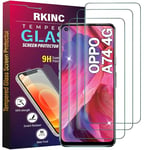 RKINC Verre Trempé [Lot de 3] pour Oppo A74 4G, Oppo A94 5G, Film Protection écran, Dureté 9H 0,33 mm HD Glass [Garantie à vie][sans Bulles d'air][Résistant aux rayures]