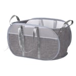 Panier à linge sale, panier de rangement en tissu Oxford, panier de rangement pliable chambre, panier à linge sale dortoir(gris)