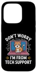 Coque pour iPhone 14 Pro Funny Tech Support Chat Humour Logiciel de cybersécurité pour ordinateur portable