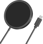 Chargeur Sans Fil Pour Iphone, Chargeur Rapide Usb-C 15w, Chargeur Induction Magnétique Pour Apple, Câble De Charge Type-C Magnétique (1m) Compatible Avec Iphone 15/14/13/12/Pro /Pro/Plus/Mi[X980]