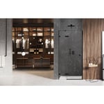 Otitec - Porte de douche 80 cm noire pivotante droite bora-bora black