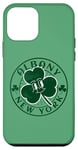 Coque pour iPhone 12 mini Souvenir rétro d'Albany, New York, Irish Shamrock, New York