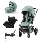 Barnevogn, Britax, Smile 5Z, Jade Green inkl. liggedel, bilstol og base