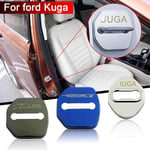 YKANZS 4pcs silver Stainless steel Car door lock cover car accessories interior decoration,For ford kuga VIGNALE stline 2013-2020