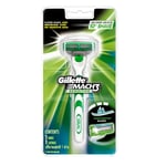 Gillette Mach 3 Sensitive Razor +3 Blade Head Cartridge + Lubricating Gel strip