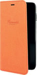 FACONNABLE Etui Folio Orange pour Iphone 6 Plus/6S Plus/7 Plus/8 Plus