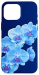 Coque pour iPhone 16 Pro Max Magnifique orchidée phalaenopsis bleue en forme d'orchidée mania