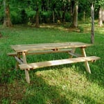 Table de jardin bois 6/8 places Fontainebleau