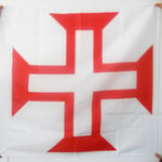 DRAPEAU ORDRE DU CHRIST 90x90cm - DRAPEAU CROIX DE L'ORDRE DU CHRIST - PORTUGAL