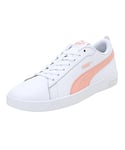 PUMA Women Smash Wns V2 L Baskets, Puma White Apricot Blush Puma Black, 42.5 EU