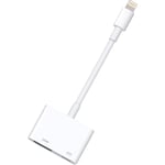 Digital Av-adapter Lightning till HDMI-adapter 1080p Med Lightning-laddningsport för utvalda Iphone, Ipad och Ipod-modeller samt TV-monitorprojektor (whit